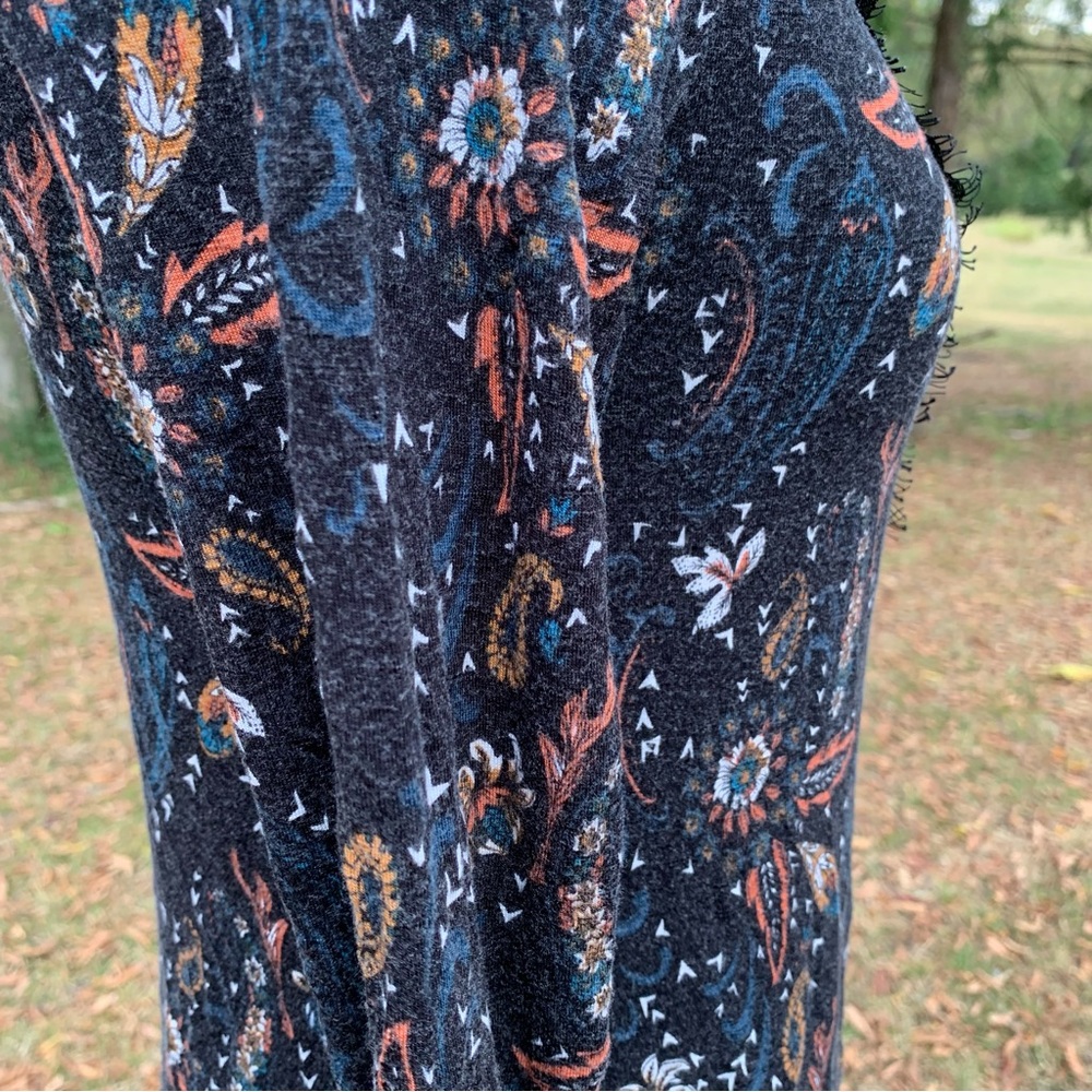 Maurices XS/S Floral Paisley Lace Eyelet Keyhole Top Long Sleeve Tunic Style - Picture 5 of 9